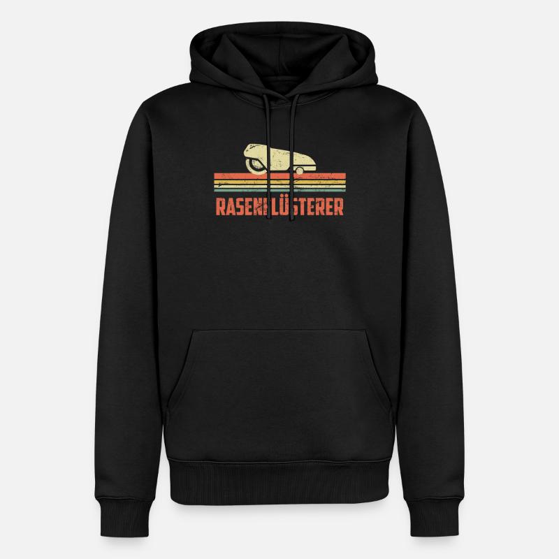 Rasen Flüsterer Mähroboter - Männer Premium Bio Hoodie - Schwarz