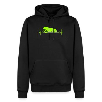 Rasenflüsterer Mähroboter - Männer Premium Bio Hoodie - Schwarz - Vorne - Nico (187cm)