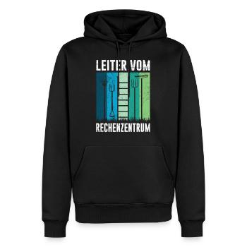 Leiter vom Rechenzentrum Gärner Garten IT - Männer Premium Bio Hoodie - Schwarz - Vorne - Nico (187cm)