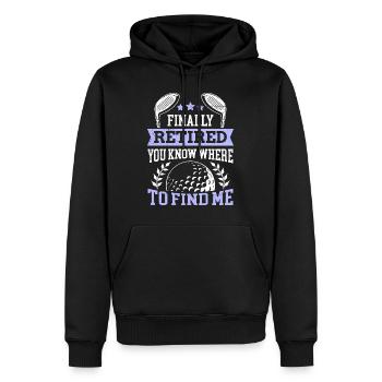 Rentner Golf Pensionär Golfer in Rente - Männer Premium Bio Hoodie - Schwarz - Vorne - Nico (187cm)