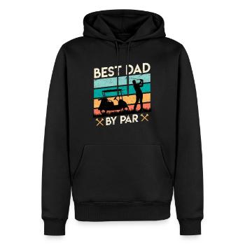 Golfeur Papa Meilleur Papa par Par Golfspieler Golf - Sweat à capuche Premium bio Homme - noir - Devant - Nico (187cm)
