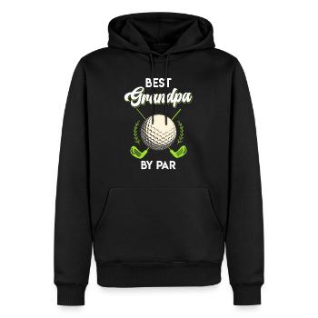 Meilleur grand-père par Par Golfeur Grand-père Golf Grand-père - Sweat à capuche Premium bio Homme - noir - Devant - Nico (187cm)