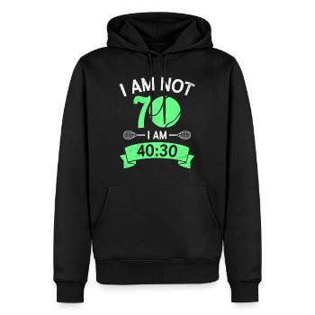 Tennis 70 Jahre Spruch Tennis Opa - Männer Premium Bio Hoodie - Schwarz - Vorne - Nico (187cm)
