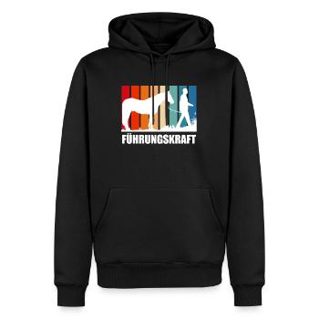 Pferde Fürhungskraft Reitsport - Männer Premium Bio Hoodie - Schwarz - Vorne - Nico (187cm)