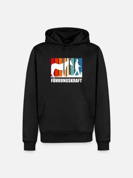 Pferde Fürhungskraft Reitsport - Männer Premium Bio Hoodie - Schwarz