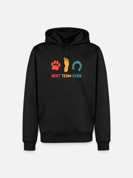Meilleure équipe de cavaliers - Sweat à capuche Premium bio Homme - noir