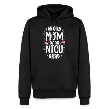 Stolze Mutter einer NICU-Absolventin NICU Grad Mutter - Männer Premium Bio Hoodie - Schwarz - Vorne - Nico (187cm)