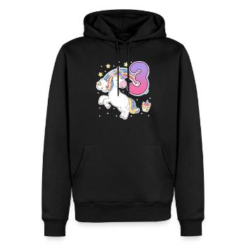3. Geburtstag Mädchen Pferde Mädchen 3 Jahre - Männer Premium Bio Hoodie - Schwarz - Vorne - Nico (187cm)
