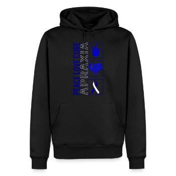 Peace Love Cure Aproxia T Shirt - Sweat à capuche Premium bio Homme - noir - Devant - Nico (187cm)