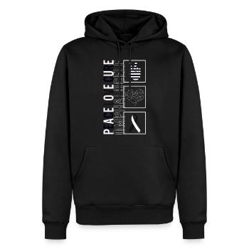 Peace Love Cure Omphalocele T Shirt - Sweat à capuche Premium bio Homme - noir - Devant - Nico (187cm)