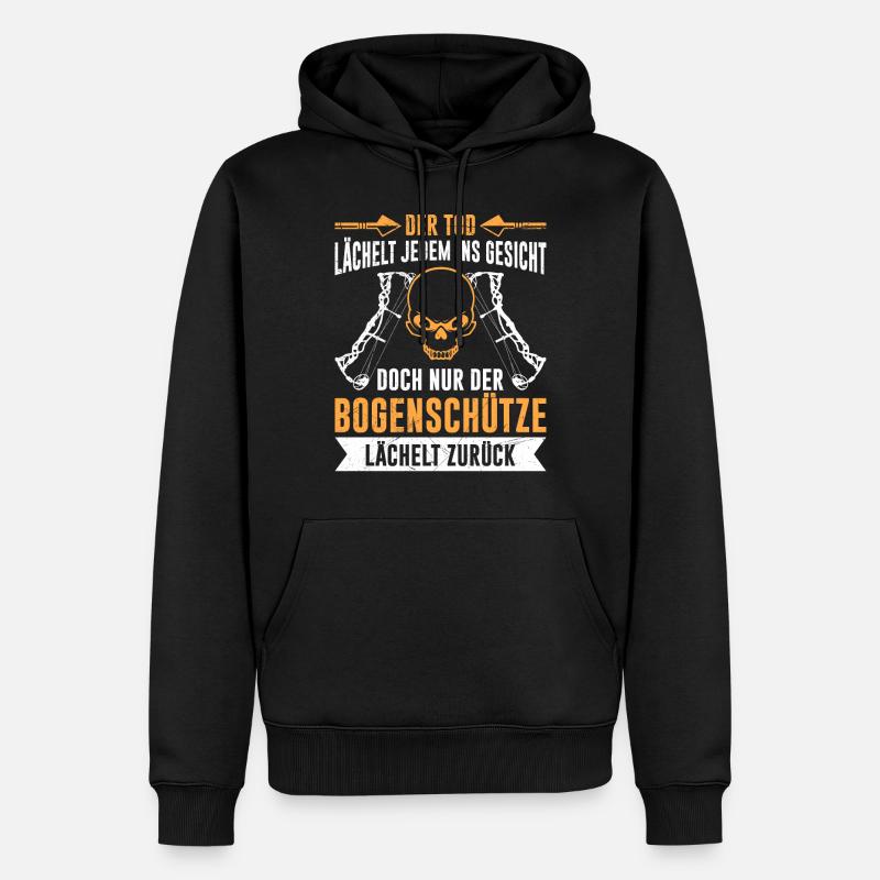 Compoundbogen Bogenschütze Bogenschießen - Männer Premium Bio Hoodie - Schwarz