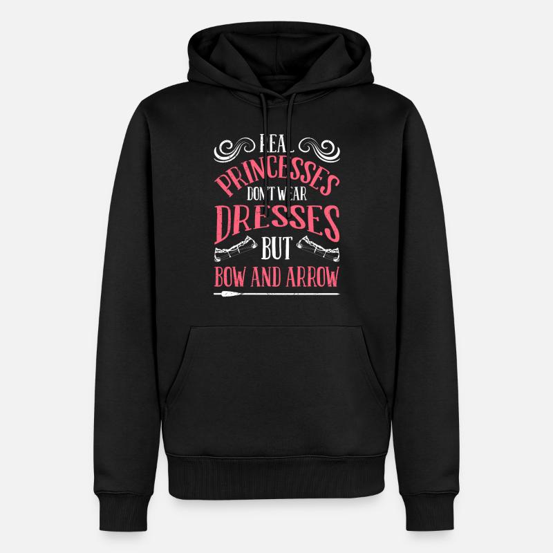 Princesse avec arc et flèche archer - Sweat à capuche Premium bio Homme - noir