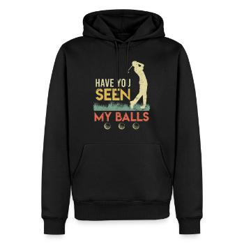 Avez-vous vu mes balles Golfspieler Golfer - Sweat à capuche Premium bio Homme - noir - Devant - Nico (187cm)