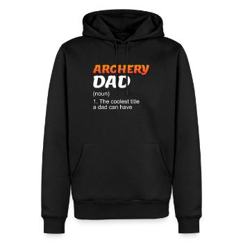 Archer Papa Tir à l’arc - Sweat à capuche Premium bio Homme - noir - Devant - Nico (187cm)