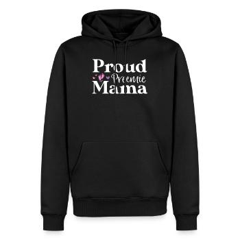 Chemise fière Preemie Mama NICU pour les parents - Sweat à capuche Premium bio Homme - noir - Devant - Nico (187cm)