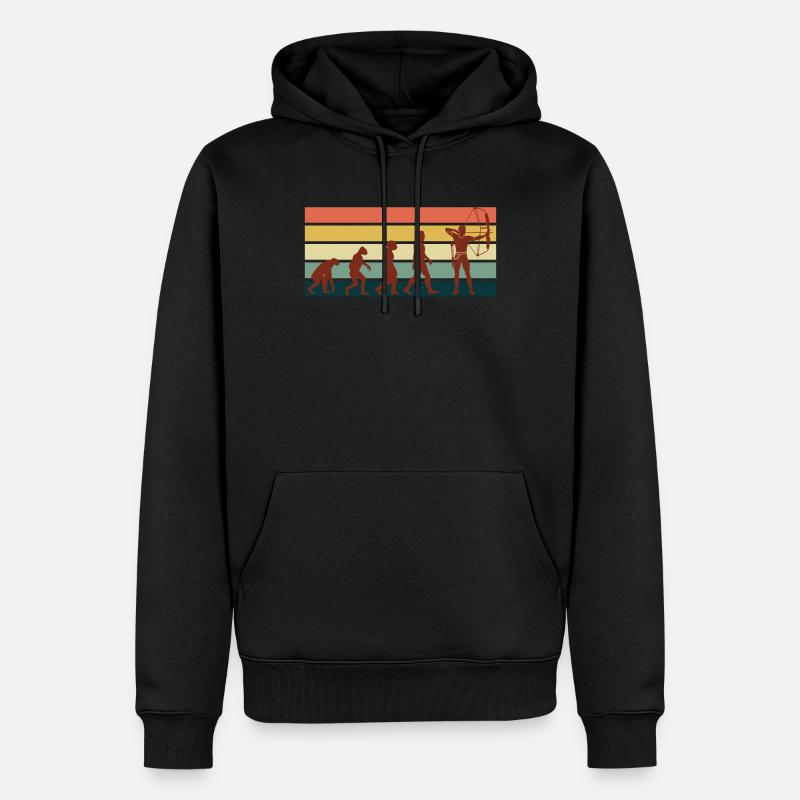 Archery Evolution Bogenschießen - Männer Premium Bio Hoodie - Schwarz