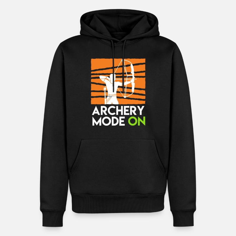 Archery Mode On Compoundbogen - Männer Premium Bio Hoodie - Schwarz