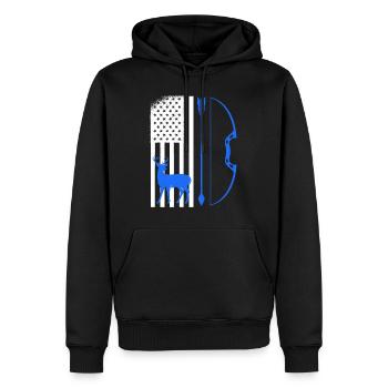 Archer Hunter USA Archery - Men’s Premium Organic Hoodie - black - Front - Nico (187cm)