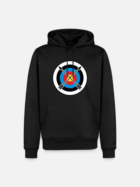 Archer Target Bow Bow Target - Sweat à capuche Premium bio Homme - noir