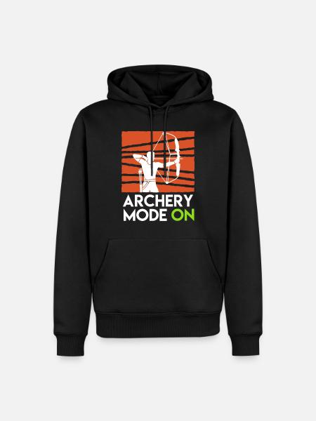 Archery Mode On Compoundbogen - Männer Premium Bio Hoodie - Schwarz