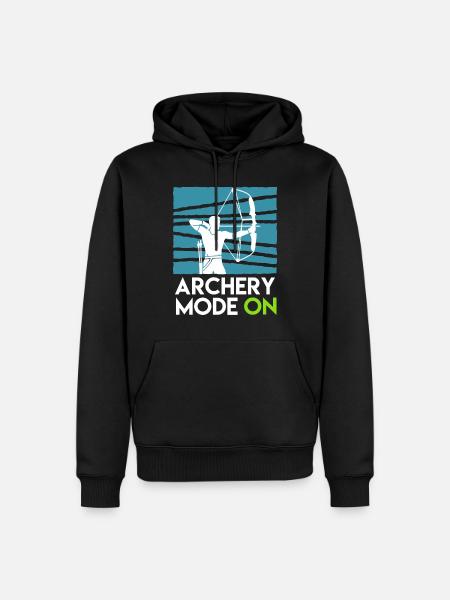 Archery Mode On Compoundbogen - Männer Premium Bio Hoodie - Schwarz