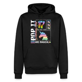 17. Geburtstag Mädchen Einhorn süßes Tee, Pop Geburtstag - Männer Premium Bio Hoodie - Schwarz - Vorne - Nico (187cm)