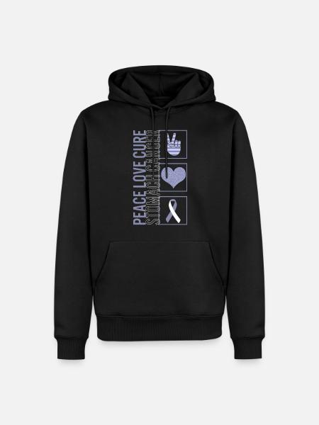 Peace Love Cure Stomach Cancer T Shirt - Men’s Premium Organic Hoodie - black