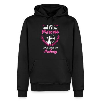 Cool Girls Go Archery Archer - Sweat à capuche Premium bio Homme - noir - Devant - Nico (187cm)