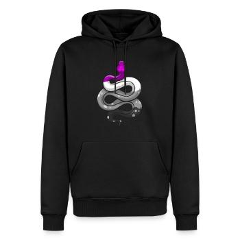 Asexual Pride Snake Ace Pride Flag Couleurs LGBT - Sweat à capuche Premium bio Homme - noir - Devant - Nico (187cm)