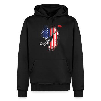 USA Clay Pigeon Shooting Clay Pigeon Shooter - Sweat à capuche Premium bio Homme - noir - Devant - Nico (187cm)
