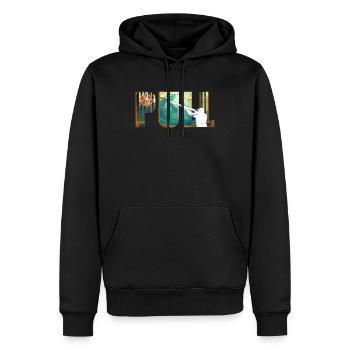 Tir de tir de pigeon d’argile Tireur sportif - Sweat à capuche Premium bio Homme - noir - Devant - Nico (187cm)