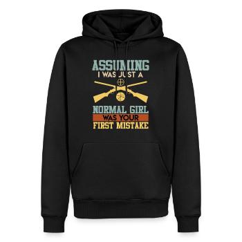 Women's Sports Shooter Shooting Shooter - Men’s Premium Organic Hoodie - black - Front - Nico (187cm)