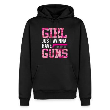Les filles veulent juste avoir des Gungs Ladies - Sweat à capuche Premium bio Homme - noir - Devant - Nico (187cm)