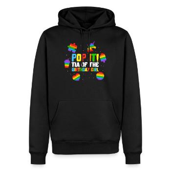 Pop It Tia des Geburtstagskindes Fidget Kinder - Männer Premium Bio Hoodie - Schwarz - Vorne - Nico (187cm)