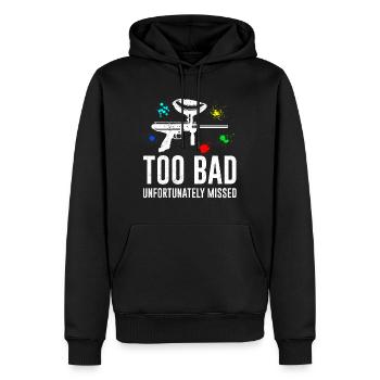 Schade leider daneben Paintball - Männer Premium Bio Hoodie - Schwarz - Vorne - Nico (187cm)