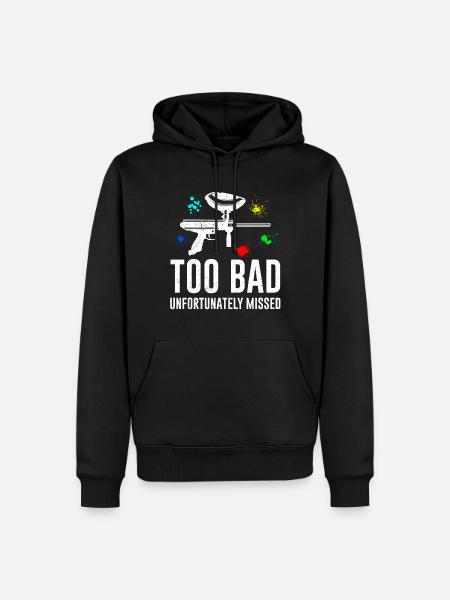 Schade leider daneben Paintball - Männer Premium Bio Hoodie - Schwarz