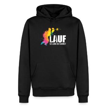 Paintballspieler lauf so lange du kannst Paintball - Männer Premium Bio Hoodie - Schwarz - Vorne - Nico (187cm)