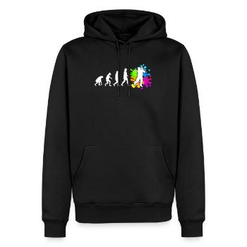Paintball Evolution Paintballer - Männer Premium Bio Hoodie - Schwarz - Vorne - Nico (187cm)