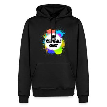 Mein Paintball Shirt Paintballspieler - Männer Premium Bio Hoodie - Schwarz - Vorne - Nico (187cm)