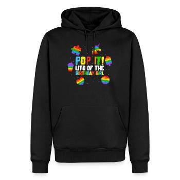 Pop It Lito of the Birthday Girl Fidget Kids - Men’s Premium Organic Hoodie - black - Front - Nico (187cm)