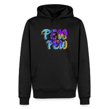Pew Pew Paintballspieler Paintball - Männer Premium Bio Hoodie - Schwarz - Vorne - Nico (187cm)