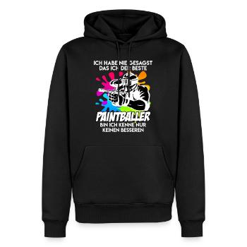 Bester Paintballer Paintballspieler Paintball - Männer Premium Bio Hoodie - Schwarz - Vorne - Nico (187cm)