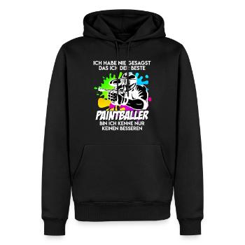 Bester Paintballer Paintballspieler Paintball - Männer Premium Bio Hoodie - Schwarz - Vorne - Nico (187cm)