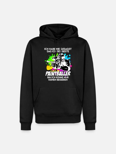 Bester Paintballer Paintballspieler Paintball - Männer Premium Bio Hoodie - Schwarz