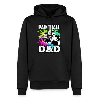 Paintball Papa Paintballer Papa Joueur de Paintball - Sweat à capuche Premium bio Homme - noir - Devant - Nico (187cm)