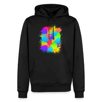 Paintball coloré Markeirer marque paintballer - Sweat à capuche Premium bio Homme - noir - Devant - Nico (187cm)