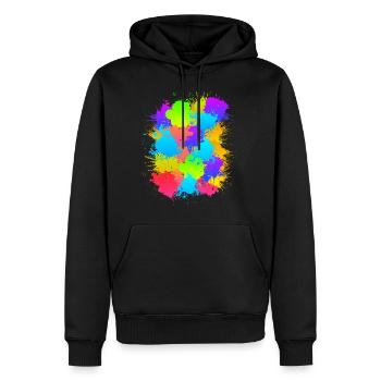 Paintball coloré Markeirer marque paintballer - Sweat à capuche Premium bio Homme - noir - Devant - Nico (187cm)