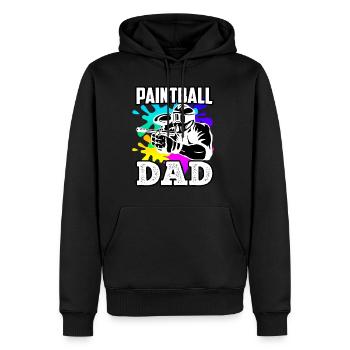 Paintball Papa Paintballer Papa Joueur de Paintball - Sweat à capuche Premium bio Homme - noir - Devant - Nico (187cm)