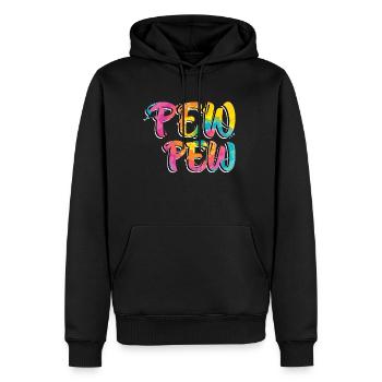 Pew Pew Paintballspieler Paintball - Männer Premium Bio Hoodie - Schwarz - Vorne - Nico (187cm)