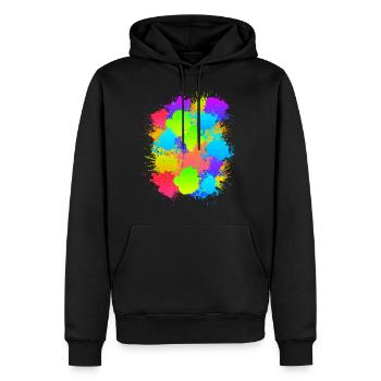 Paintball coloré Markeirer marque paintballer - Sweat à capuche Premium bio Homme - noir - Devant - Nico (187cm)